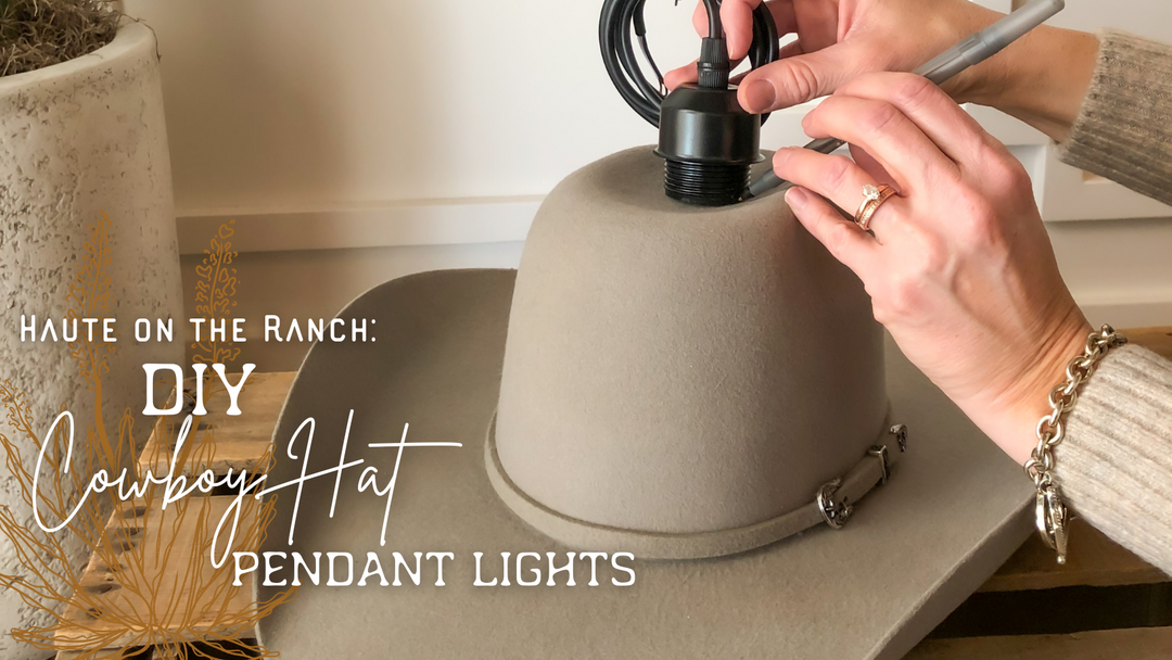Haute on the Ranch: DIY Cowboy Hat Pendant Lights