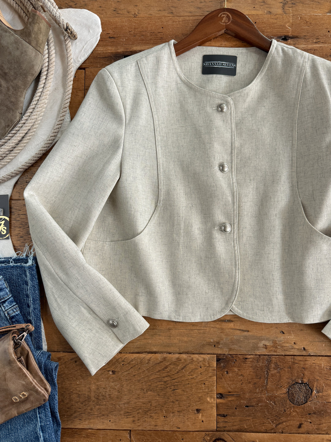 Mead Oatmeal Tweed Jacket