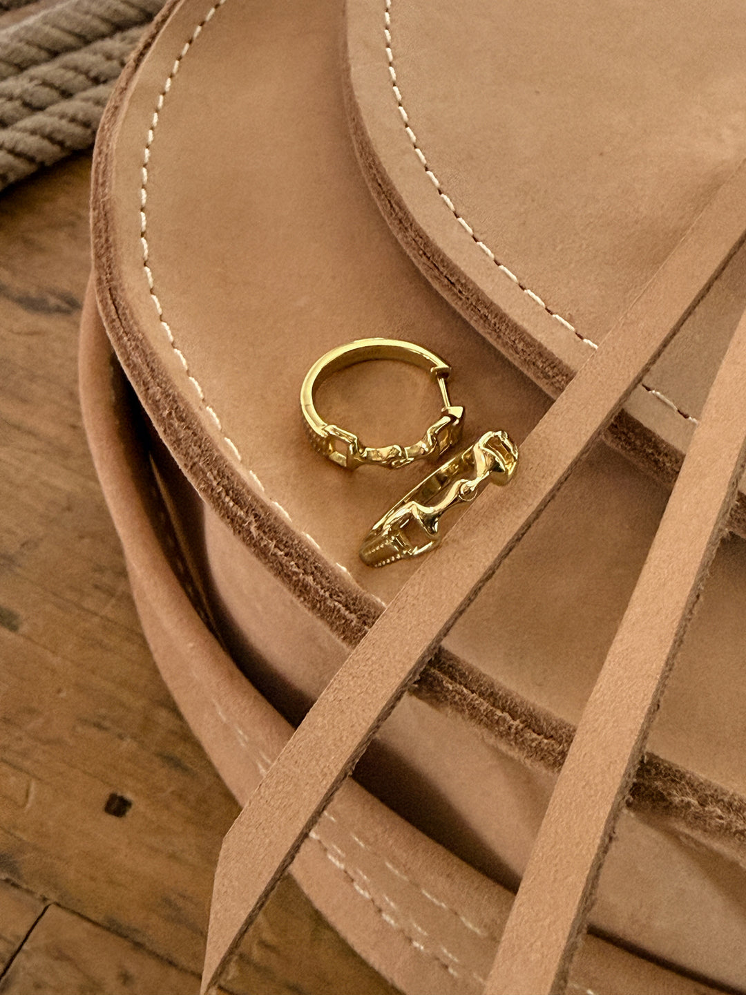 Lomita Gold Bit Hoop Earrings