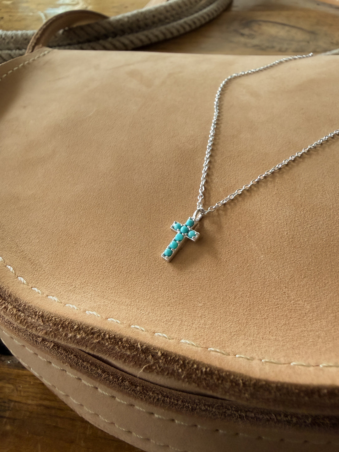 Cruz Turquoise Cross Necklace