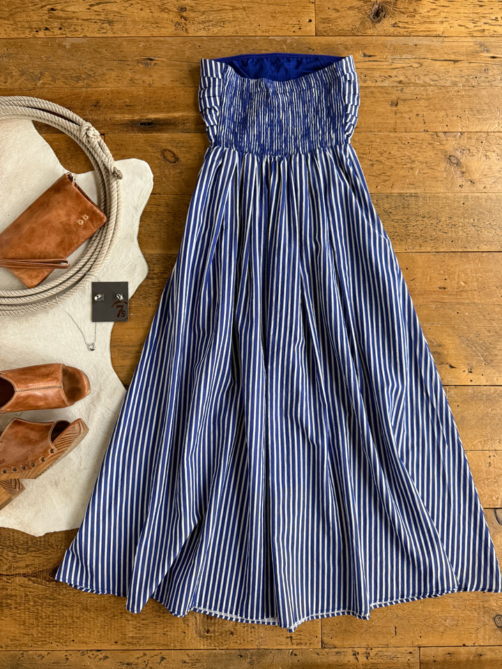 Southport Striped Strapless Dress
