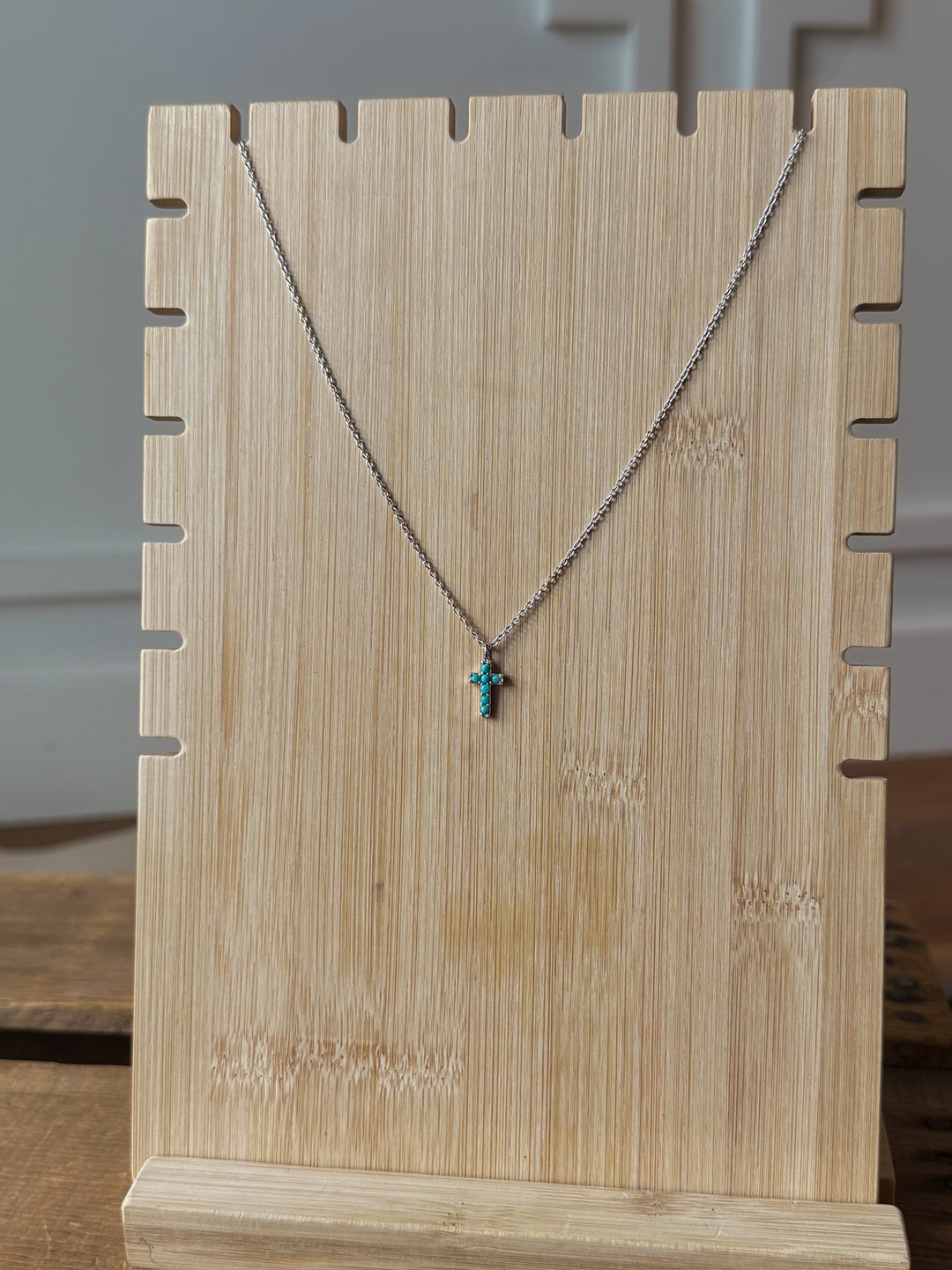 Cruz Turquoise Cross Necklace