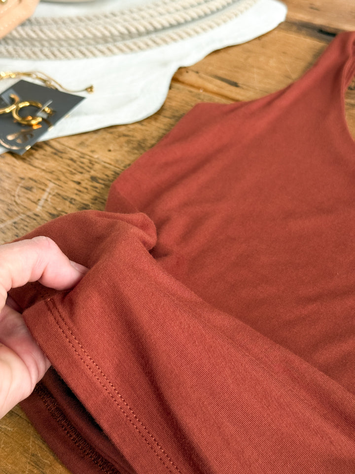 Arley Brick Scoop Neck Tank