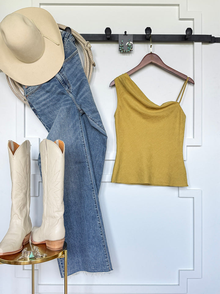 Hillard Chartreuse Sleeveless Top