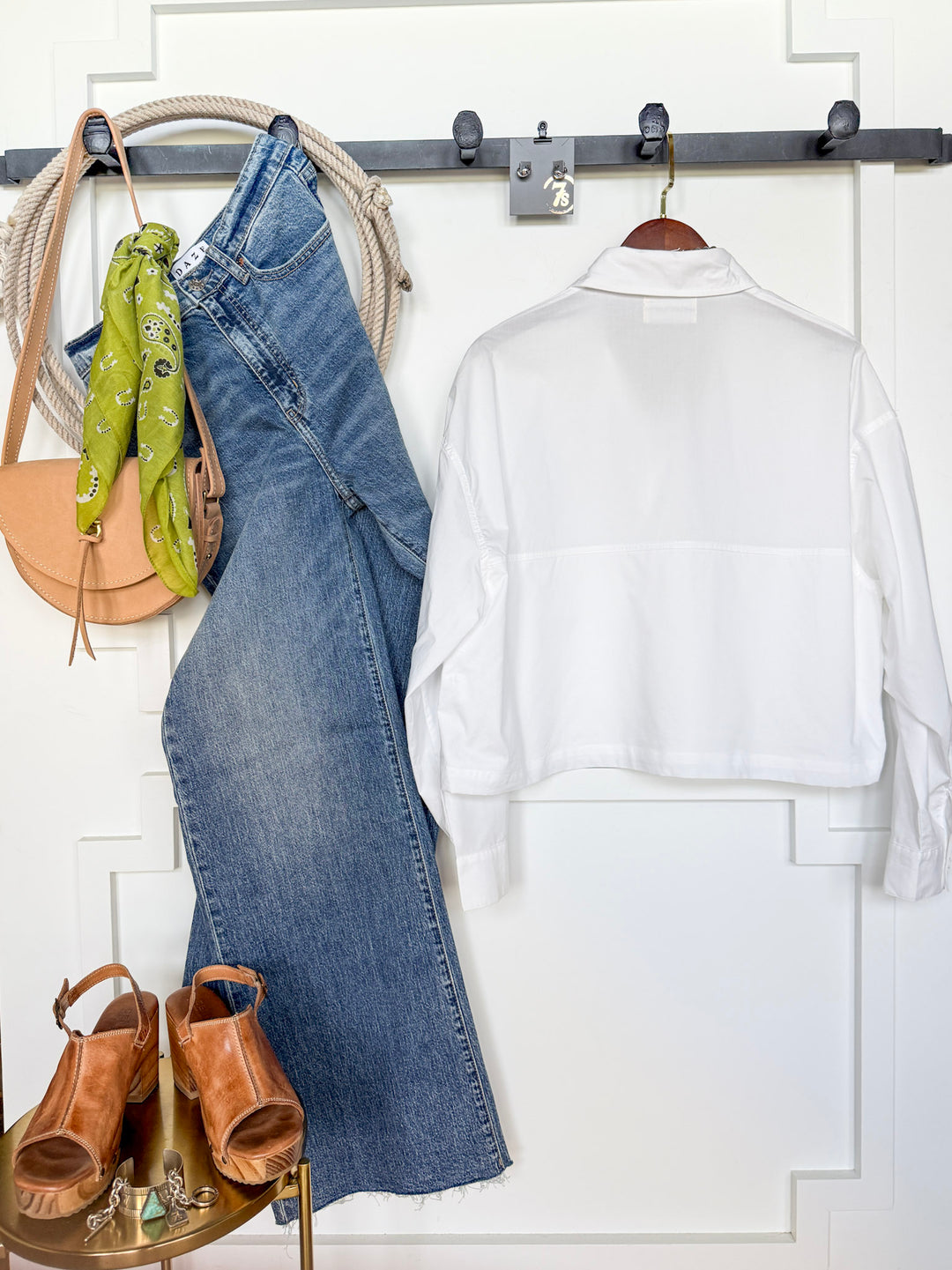 Irving White Button Up Top