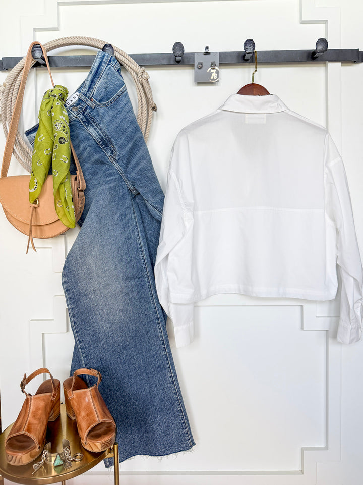 Irving White Button Up Top