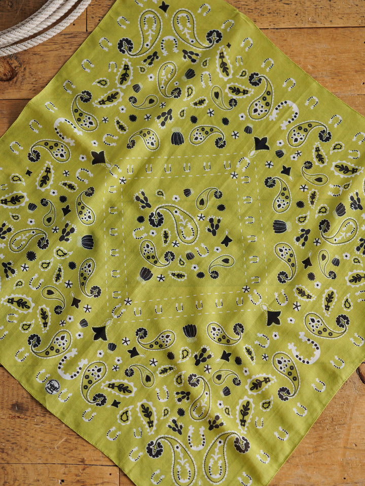 Lucky Paisley Neck Scarf {Chartreuse}
