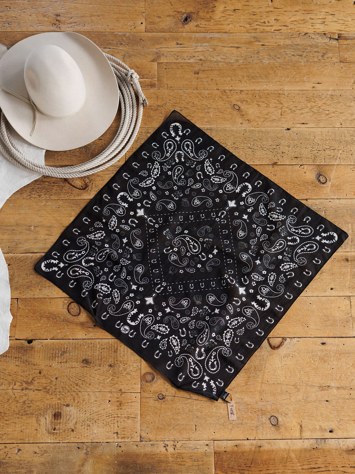 Lucky Paisley Wild Rag {Black}