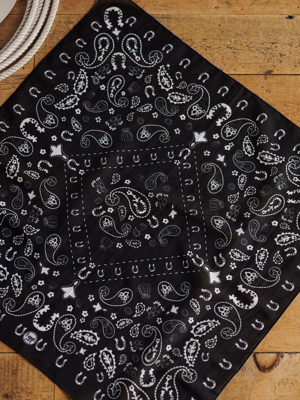 Lucky Paisley Wild Rag {Black}