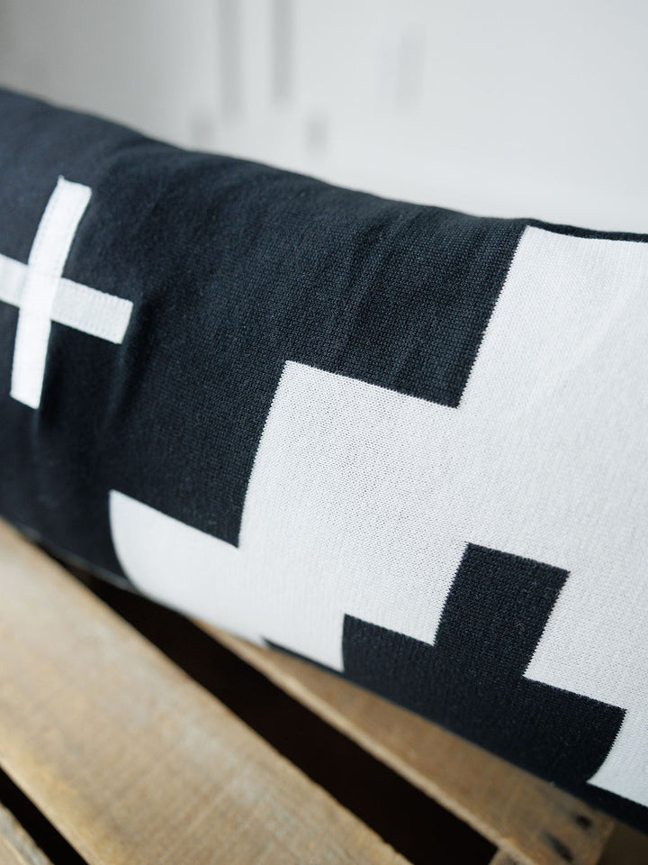 Presidio Lumbar Pillow Cover {B & W}