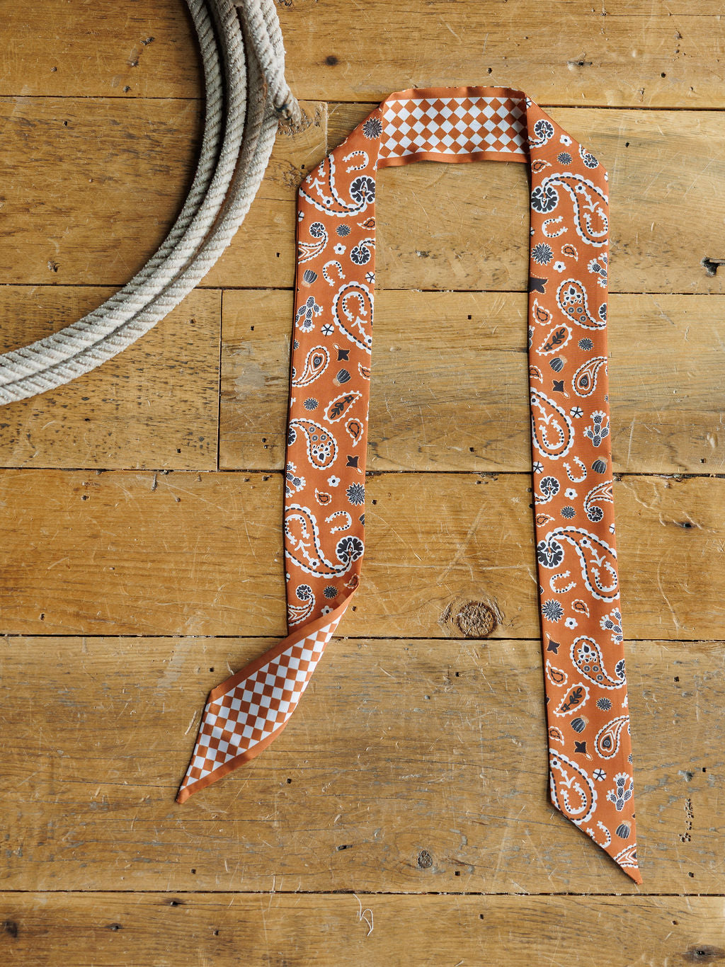 Lucky Paisley Twilly {Rust}
