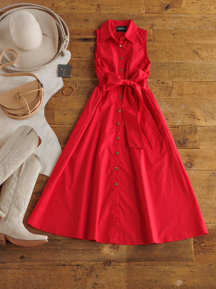 Primera Red Cotton Dress