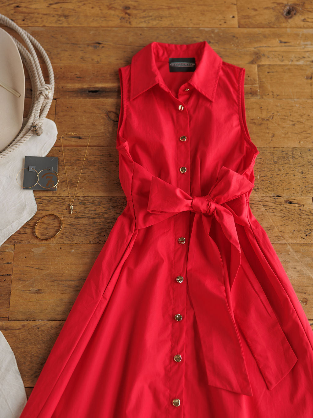 Primera Red Cotton Dress