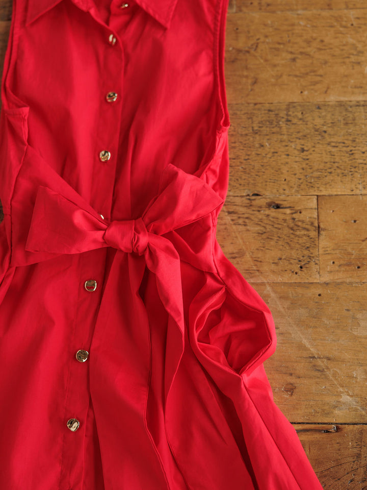 Primera Red Cotton Dress