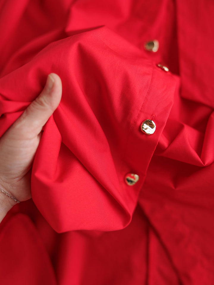 Primera Red Cotton Dress