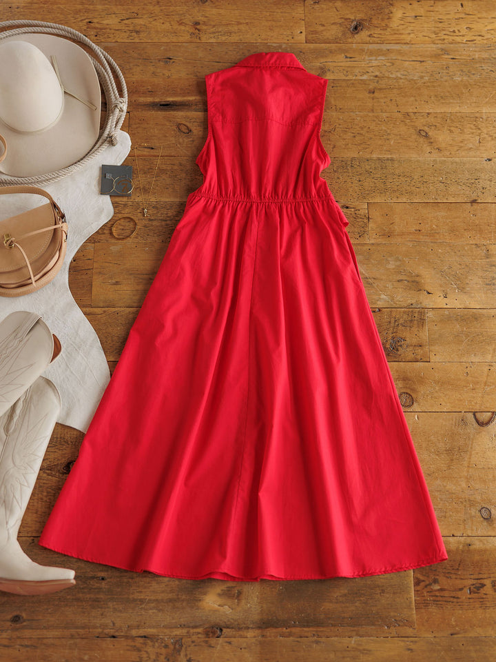Primera Red Cotton Dress