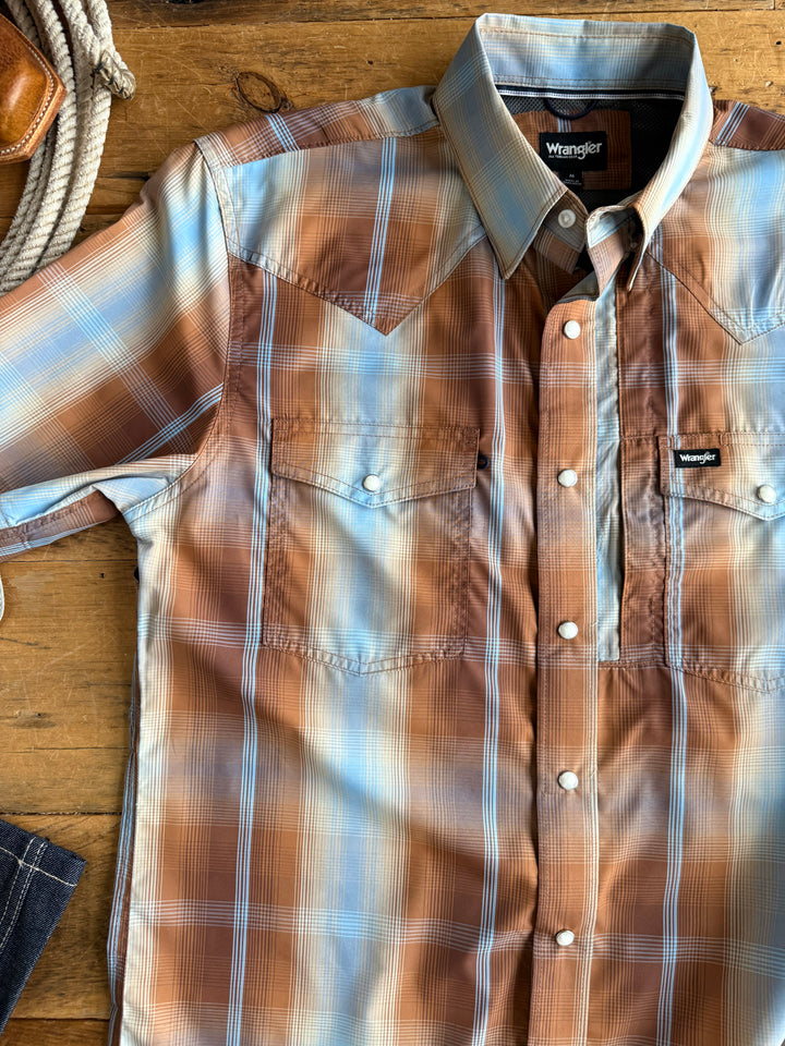 Kent Wrangler Men's Plaid Pearl Snap