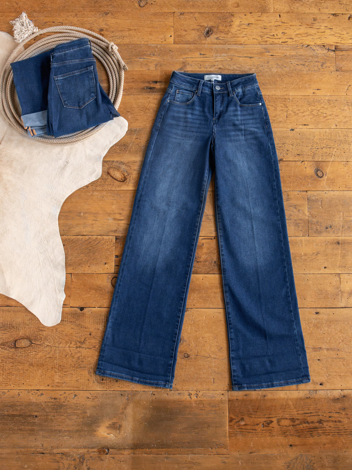 The Kase High Rise Wide Leg Jean