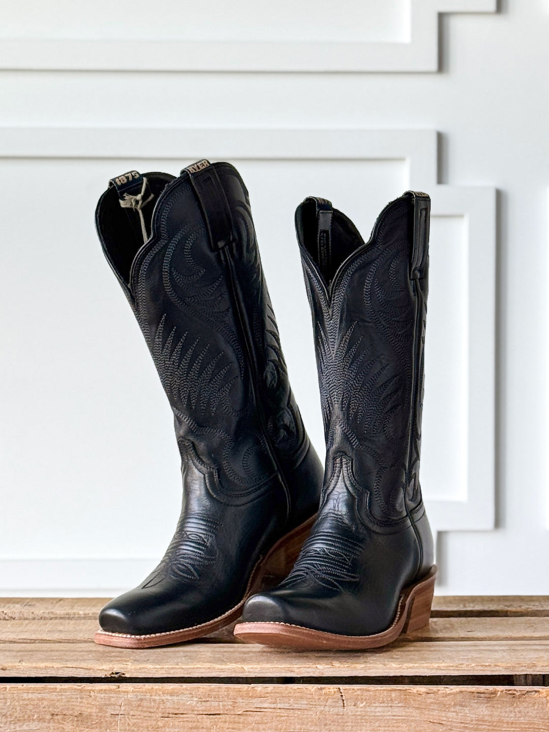 Leawood Black Western Leather Boot