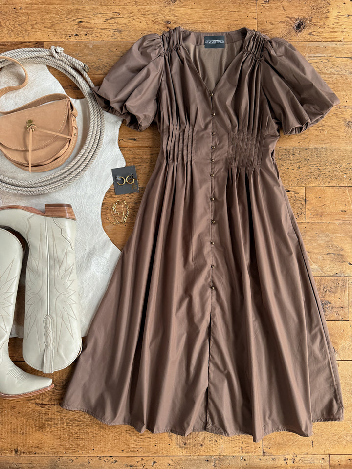 Laurel Mocha Button Up Dress