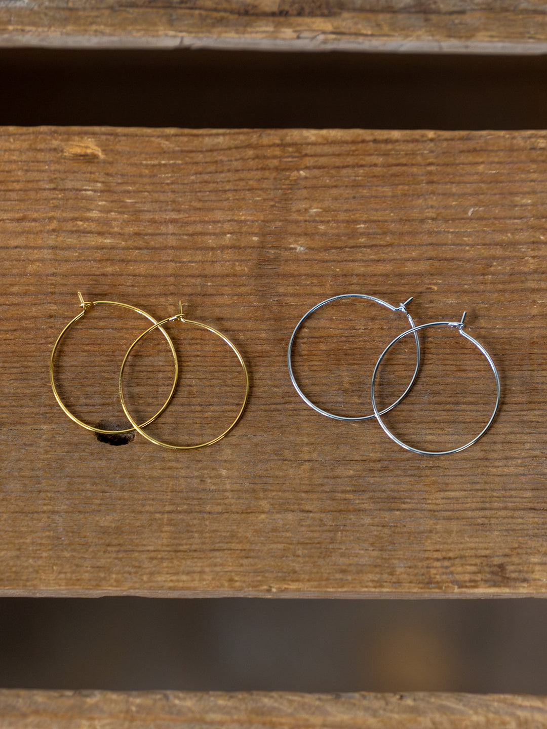 Levy Gold/Silver Hoop Earrings