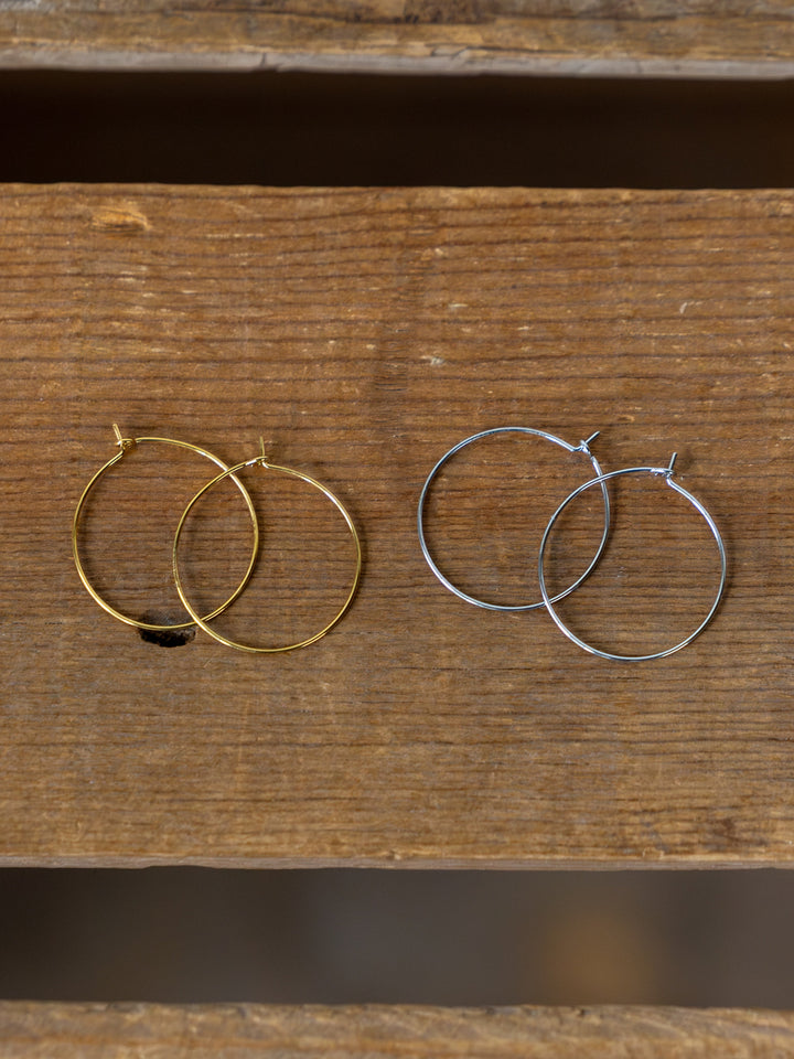 Levy Gold/Silver Hoop Earrings