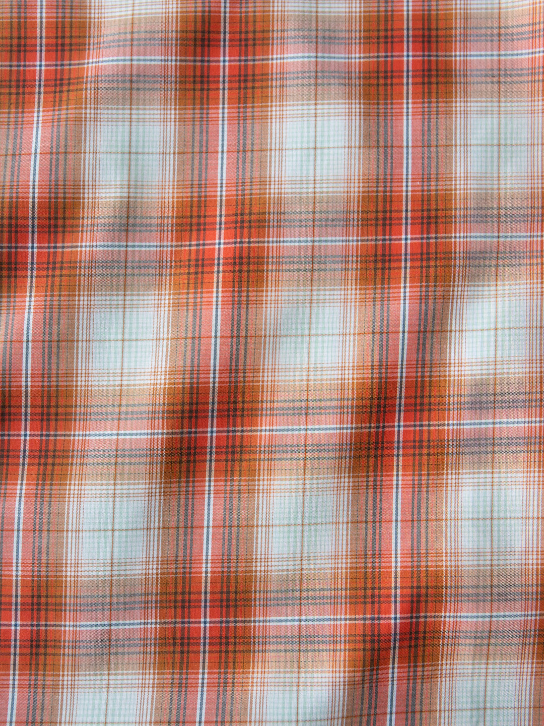 Hoffman Ariat Men's Burnt Orange Plaid Button Up