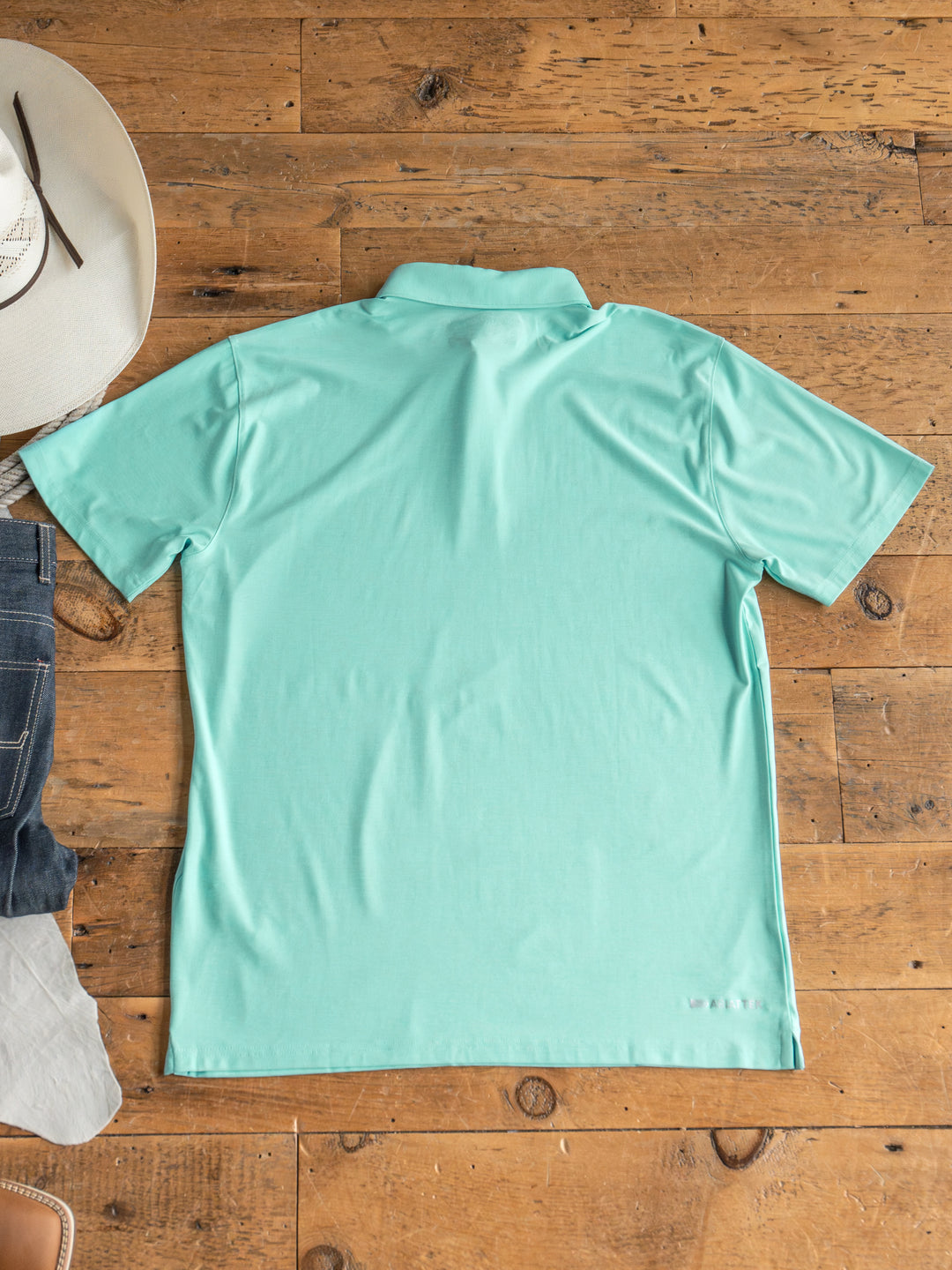 Griffin Ariat Men's Turquoise Polo