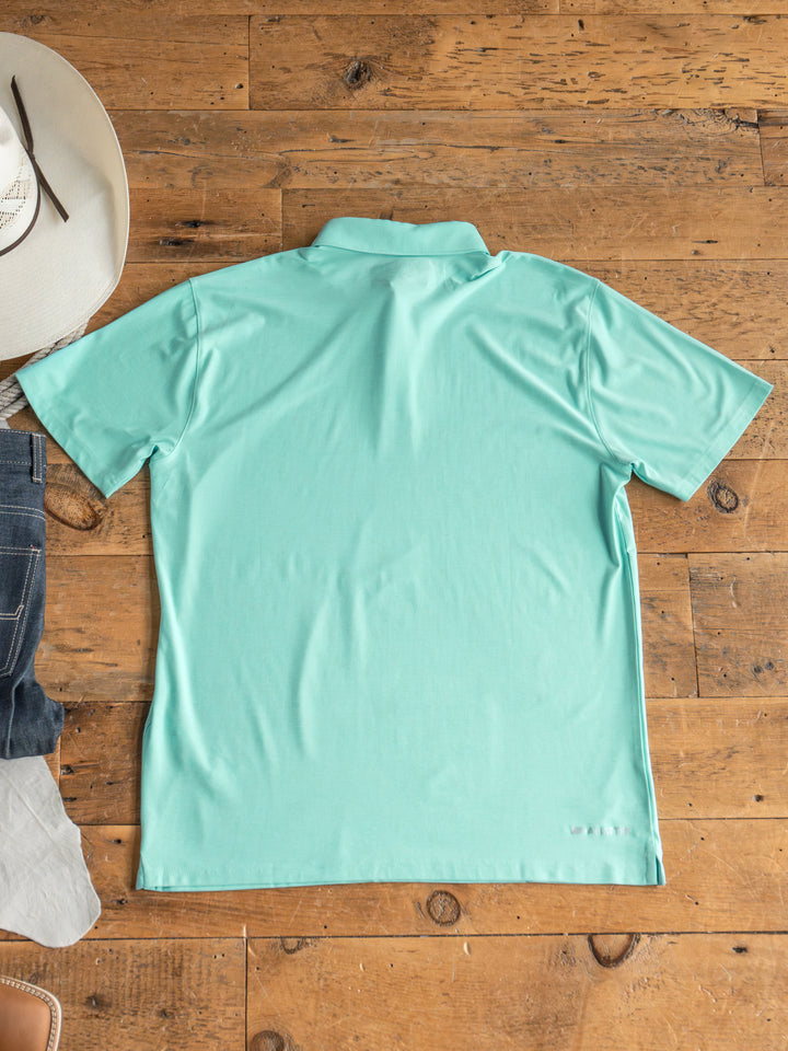 Griffin Ariat Men's Turquoise Polo