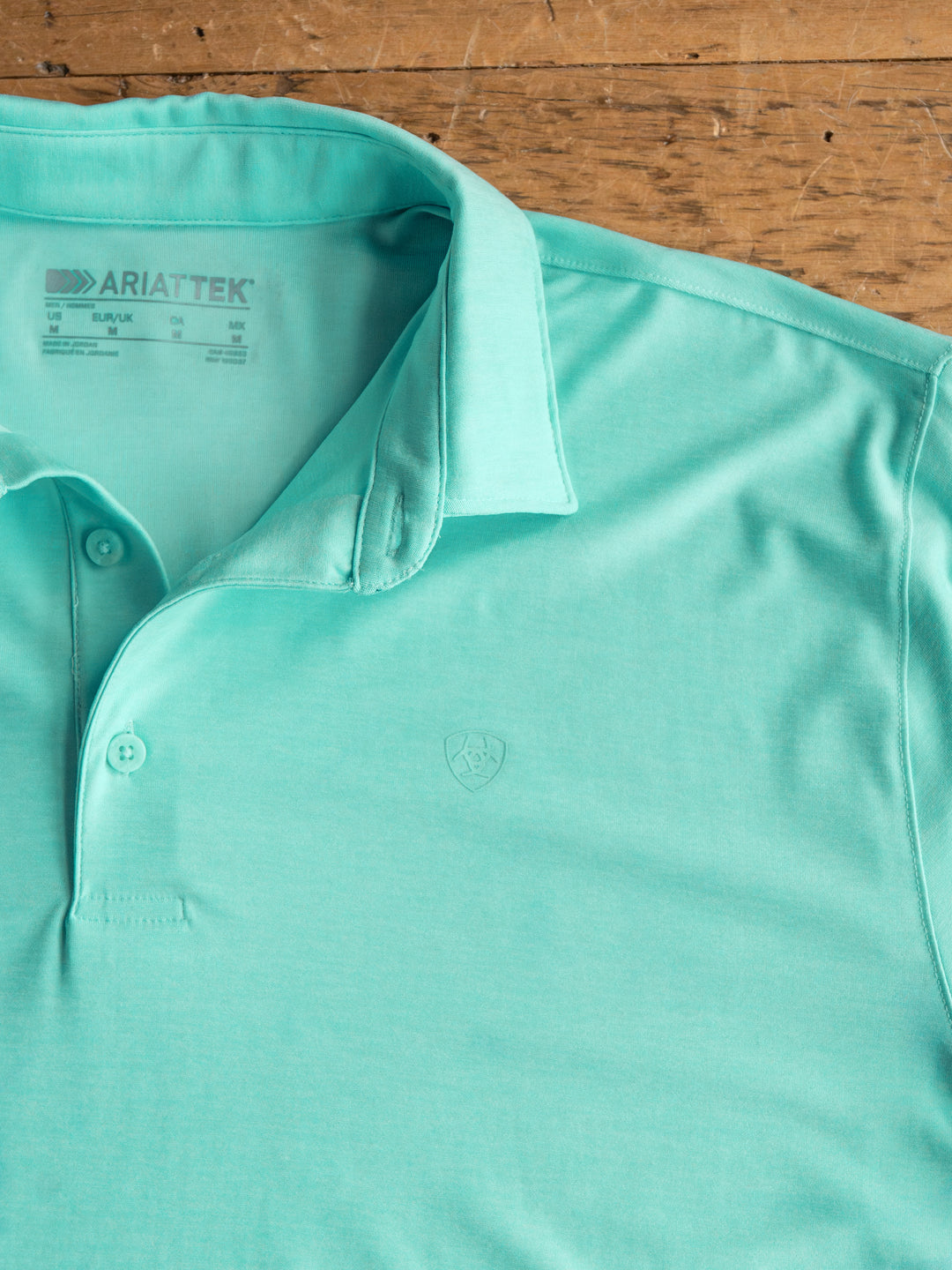 Griffin Ariat Men's Turquoise Polo