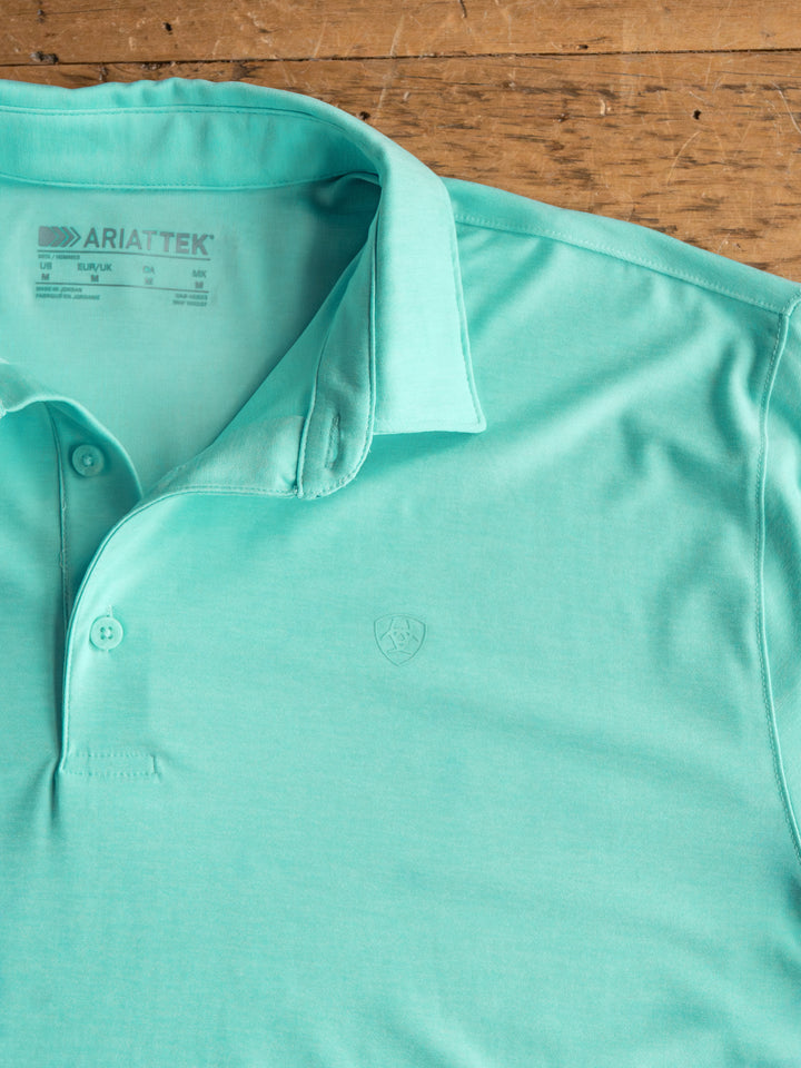 Griffin Ariat Men's Turquoise Polo