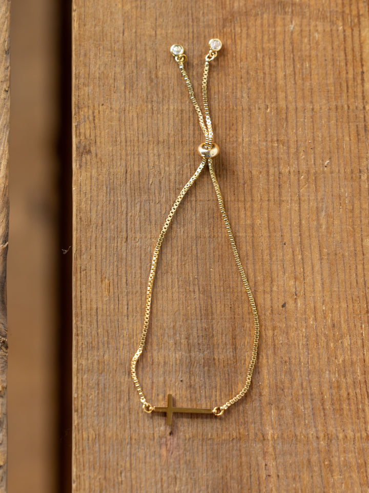 Bethel Gold/Silver Cross Bracelet
