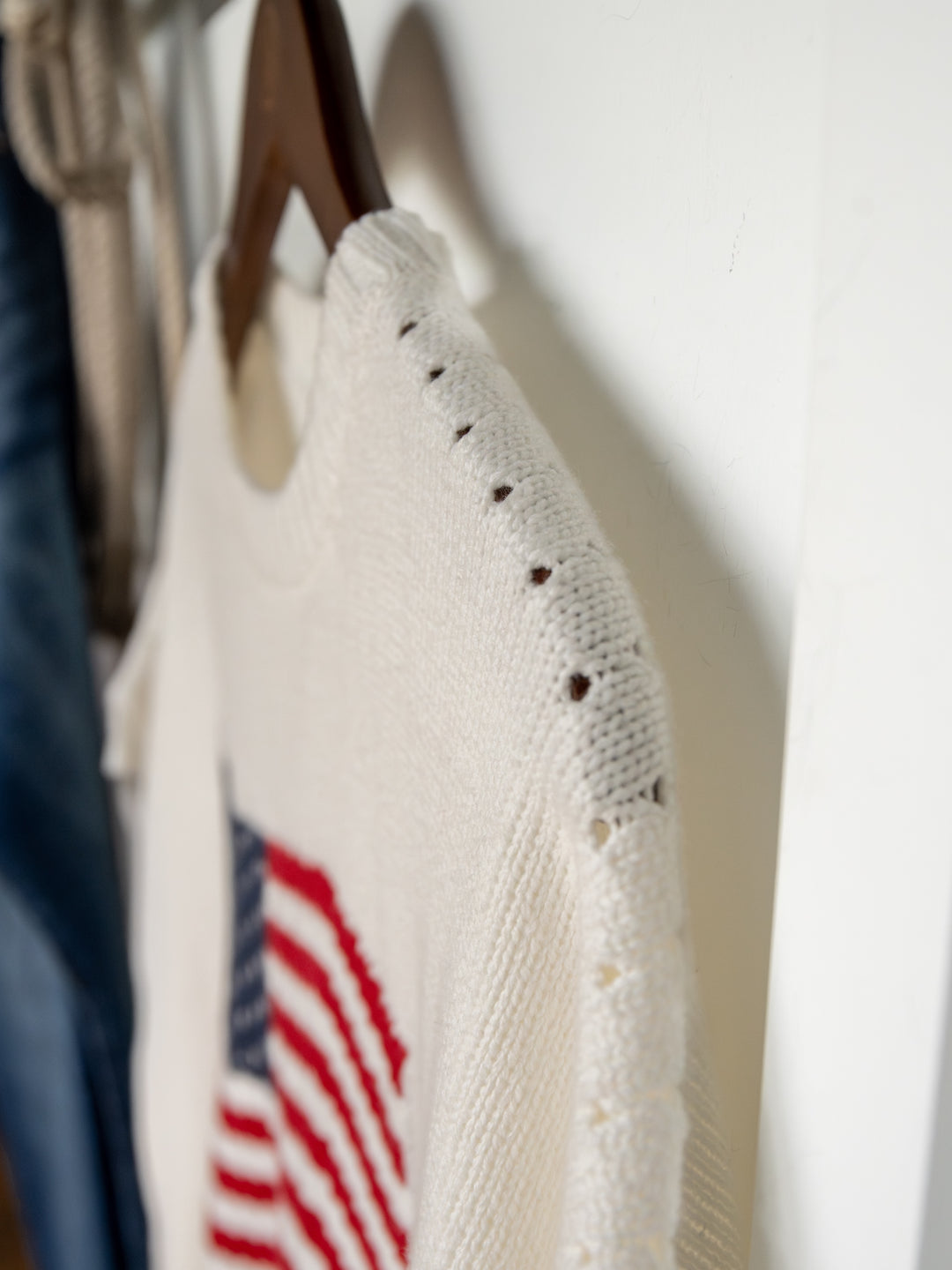 Old Glory American Flag Knit Top