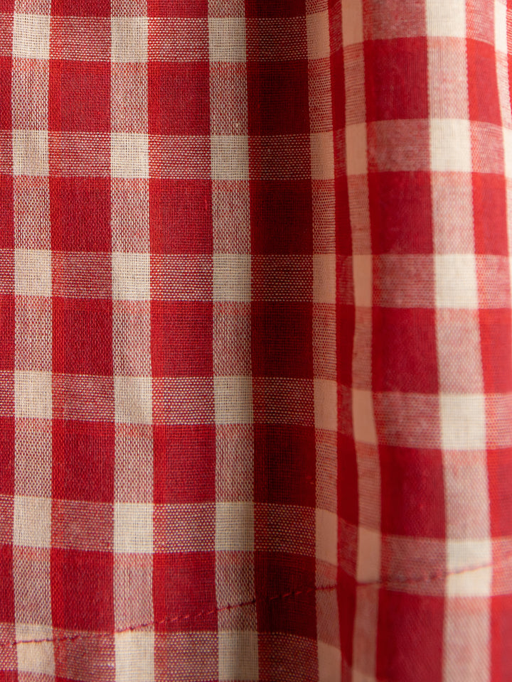 Tolland Red Gingham Button Up Dress