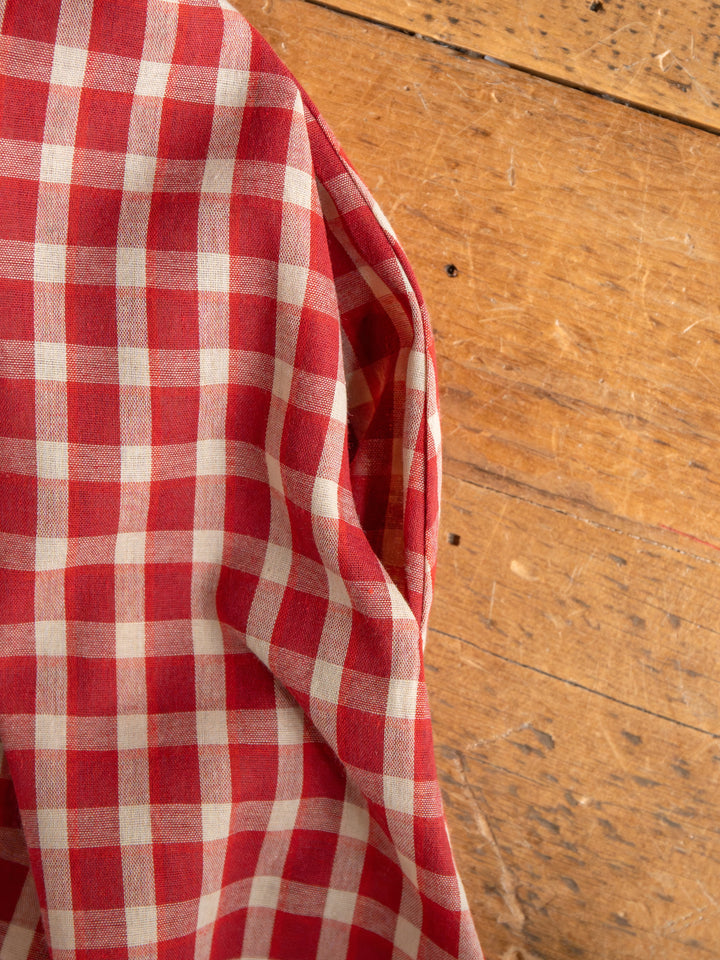 Tolland Red Gingham Button Up Dress