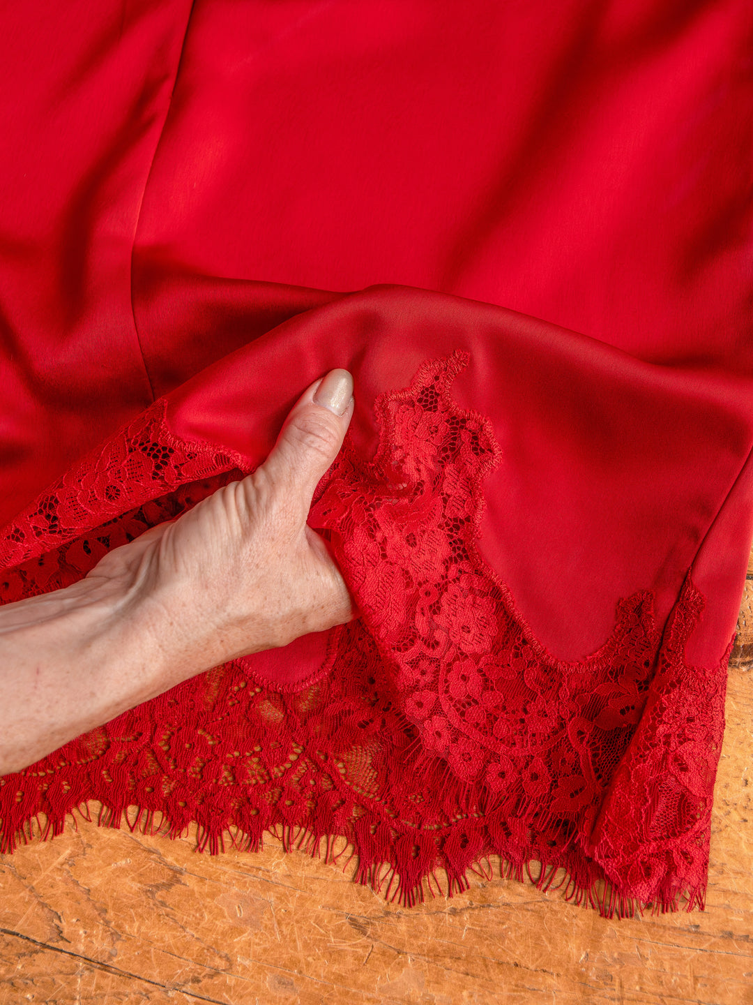 Mesena Red Satin Dress