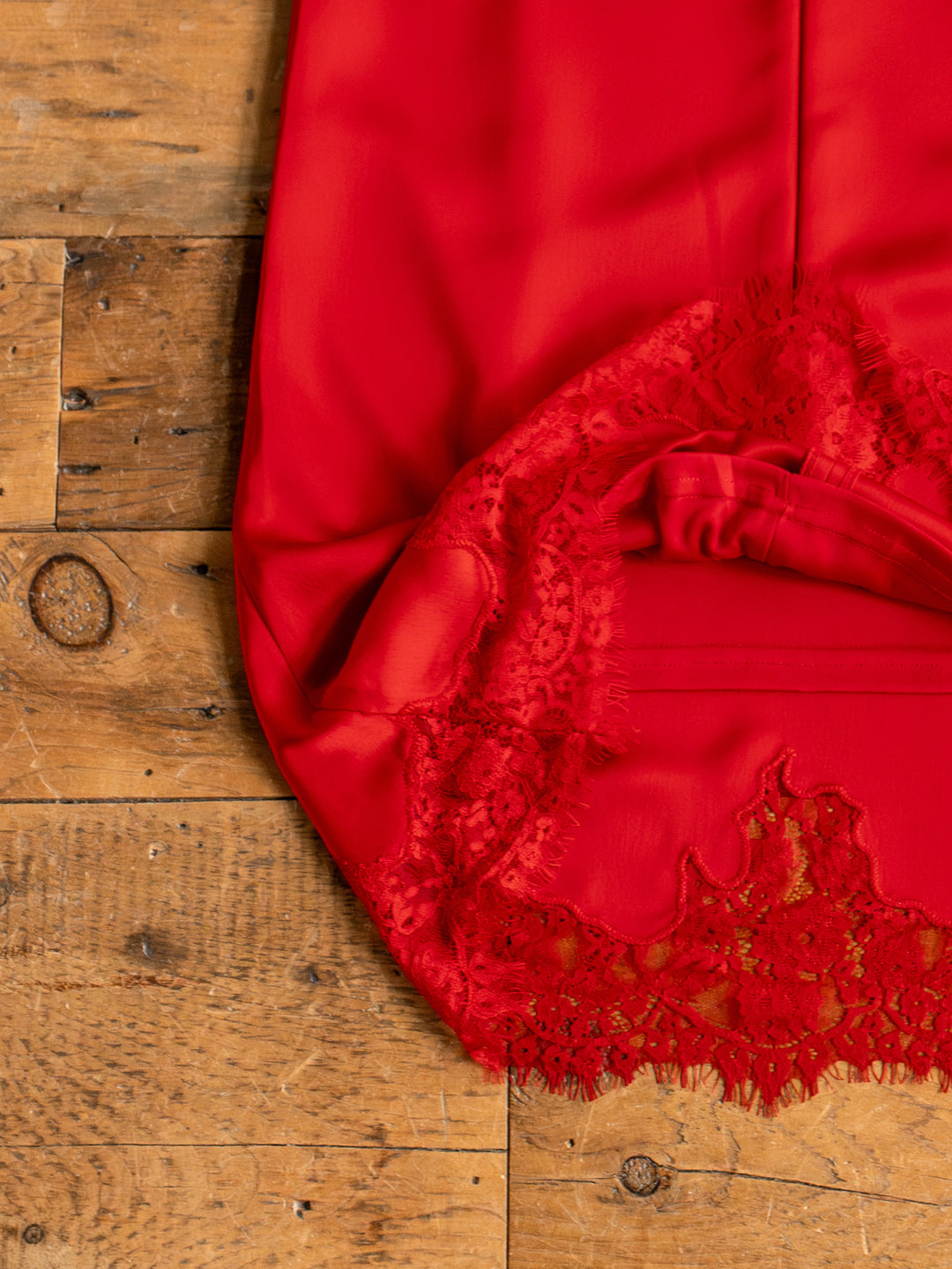 Mesena Red Satin Dress