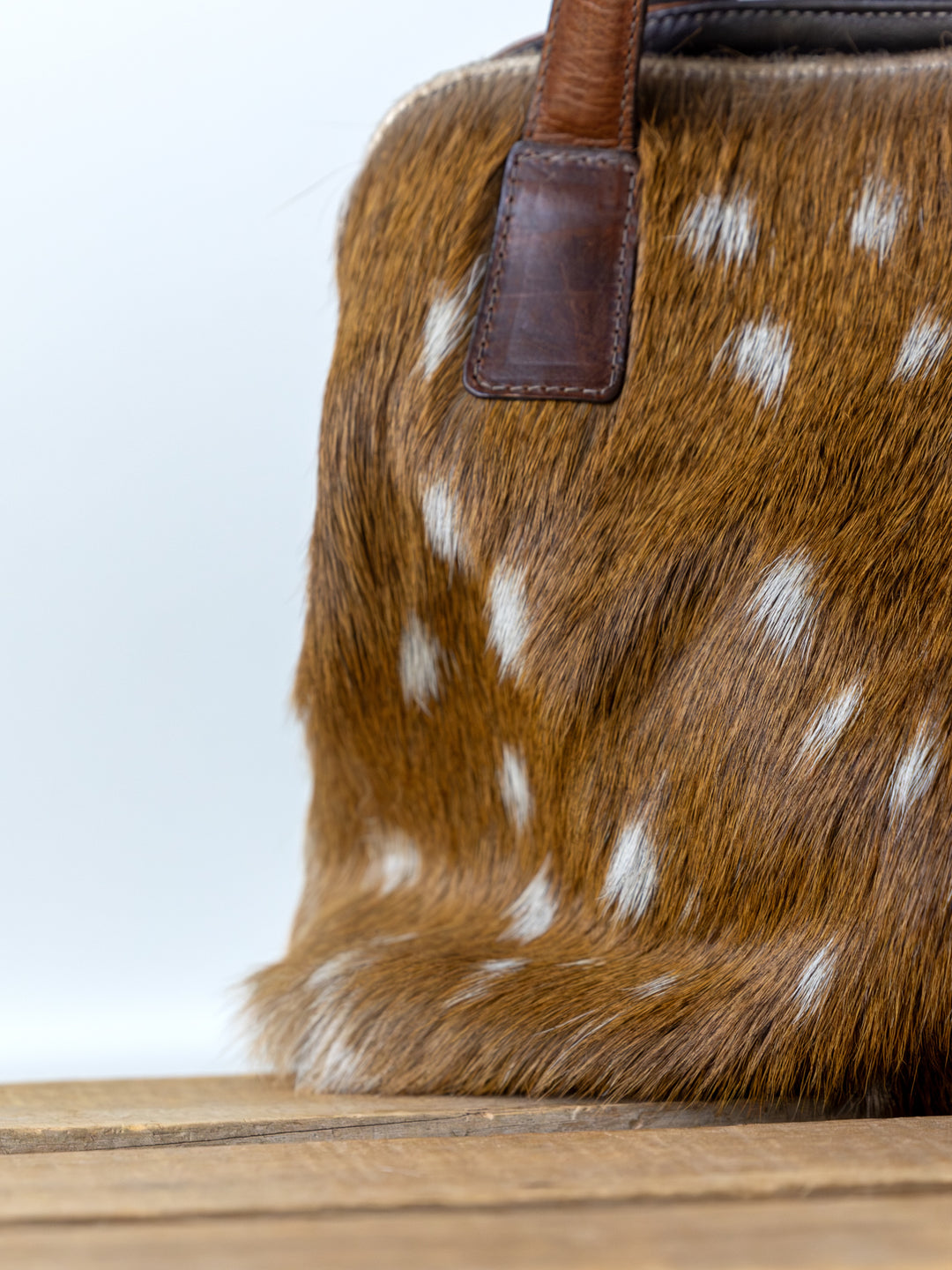 Axis Bison Leather Cognac Handbag