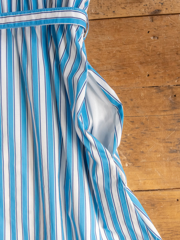 Sartell Blue Striped Button Up Dress