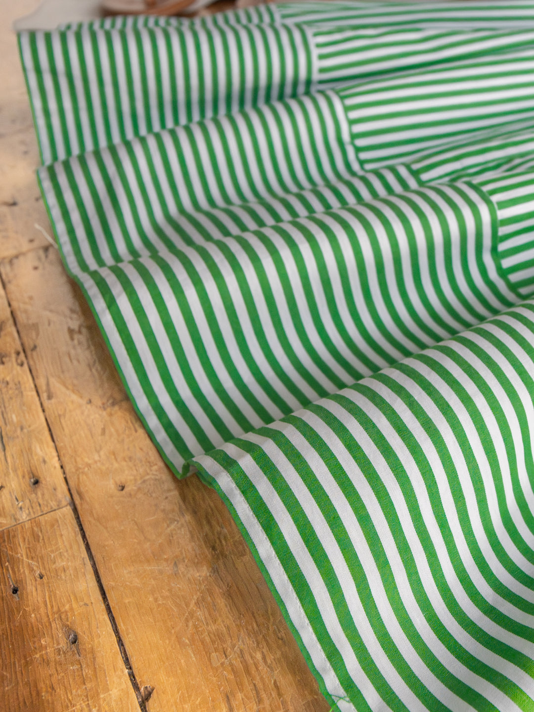 Lauderhill Green Striped Sleeveless Dress