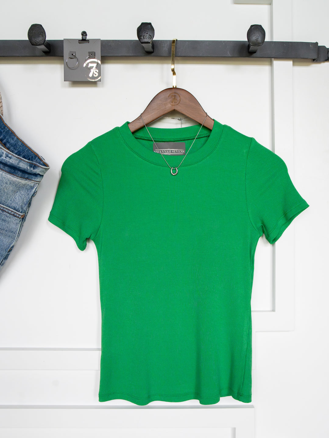 Lamotte Kelly Green Ribbed Tee