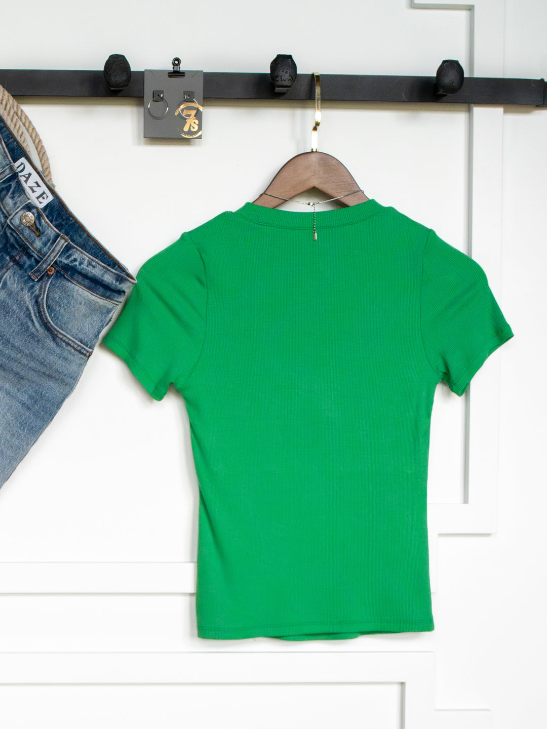 Lamotte Kelly Green Ribbed Tee