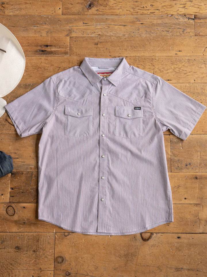 Cutler Cinch Men's Pinstripe Pearl Snap