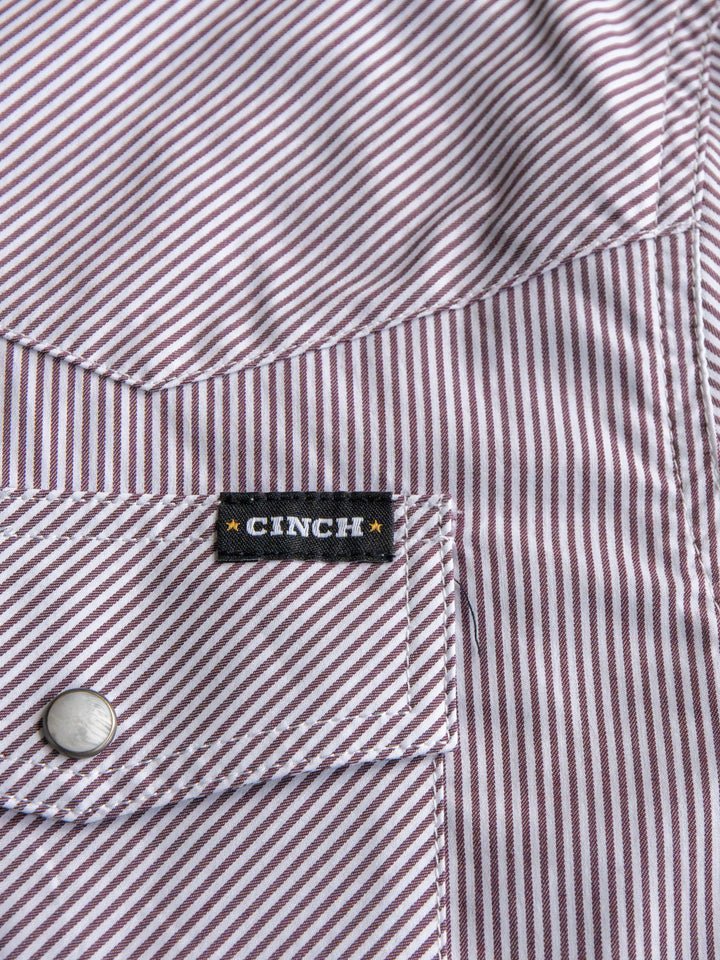 Cutler Cinch Men's Pinstripe Pearl Snap