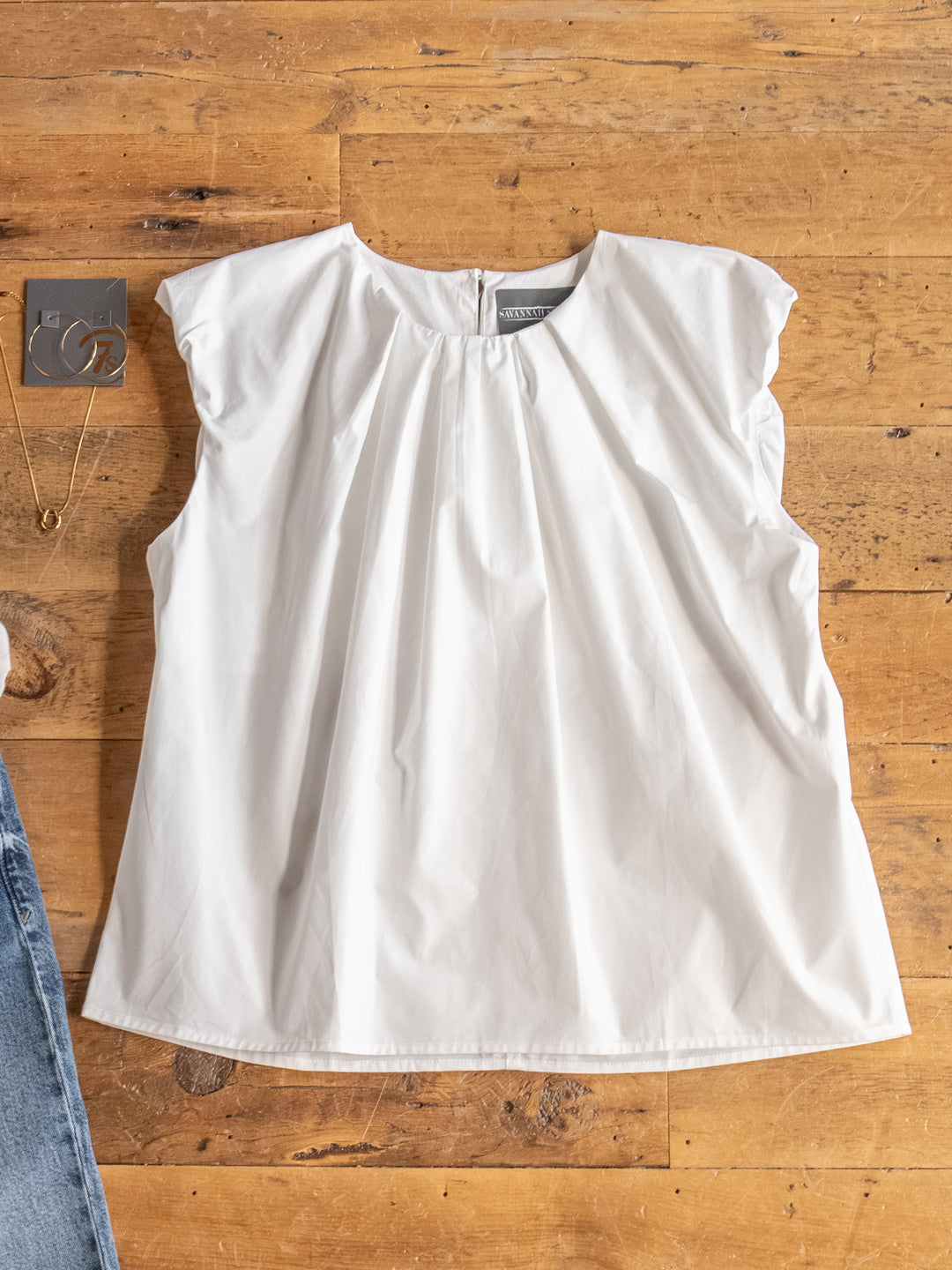 Yampa White Sleeveless Top