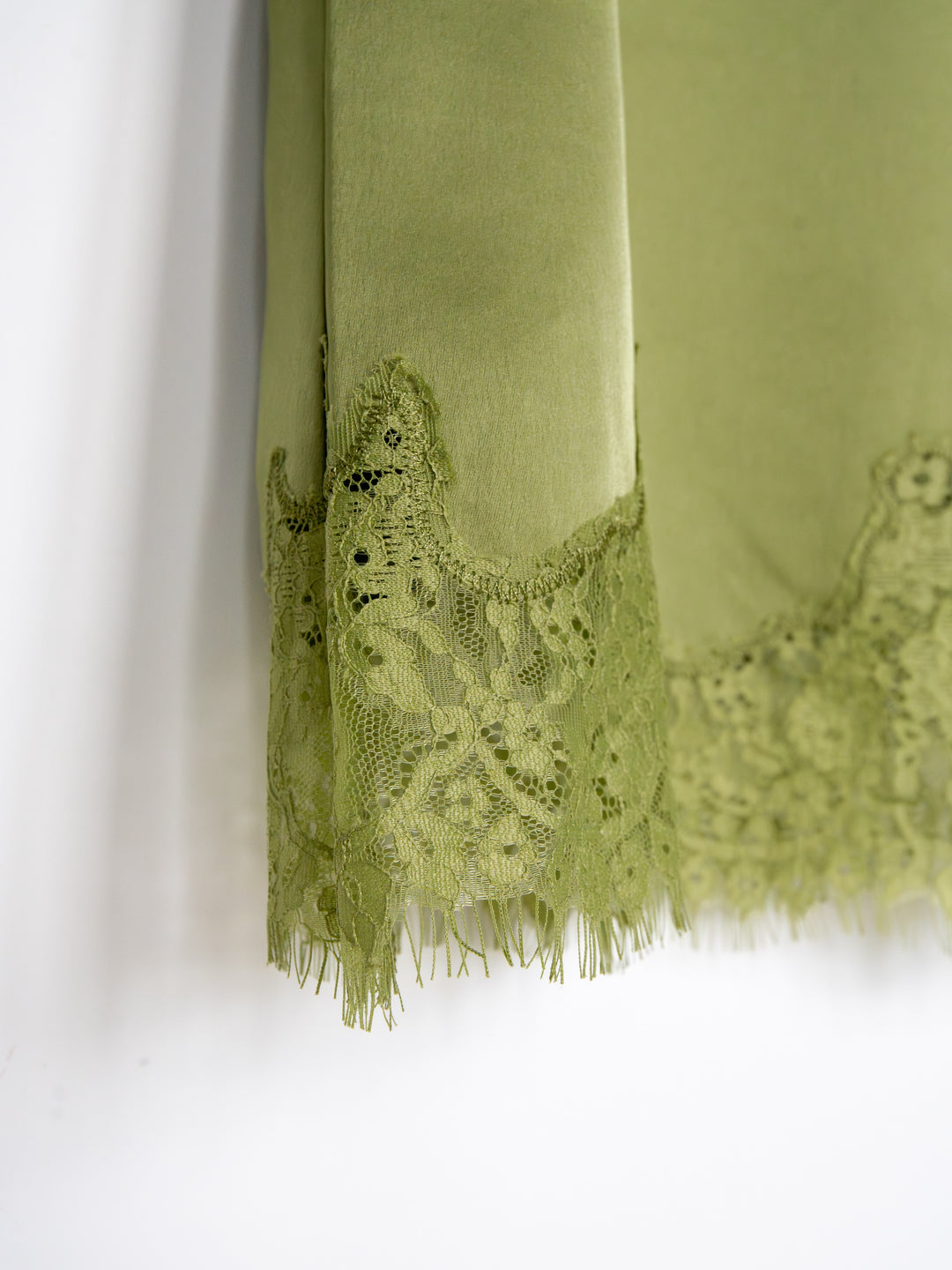 Mesena Light Olive Satin Dress
