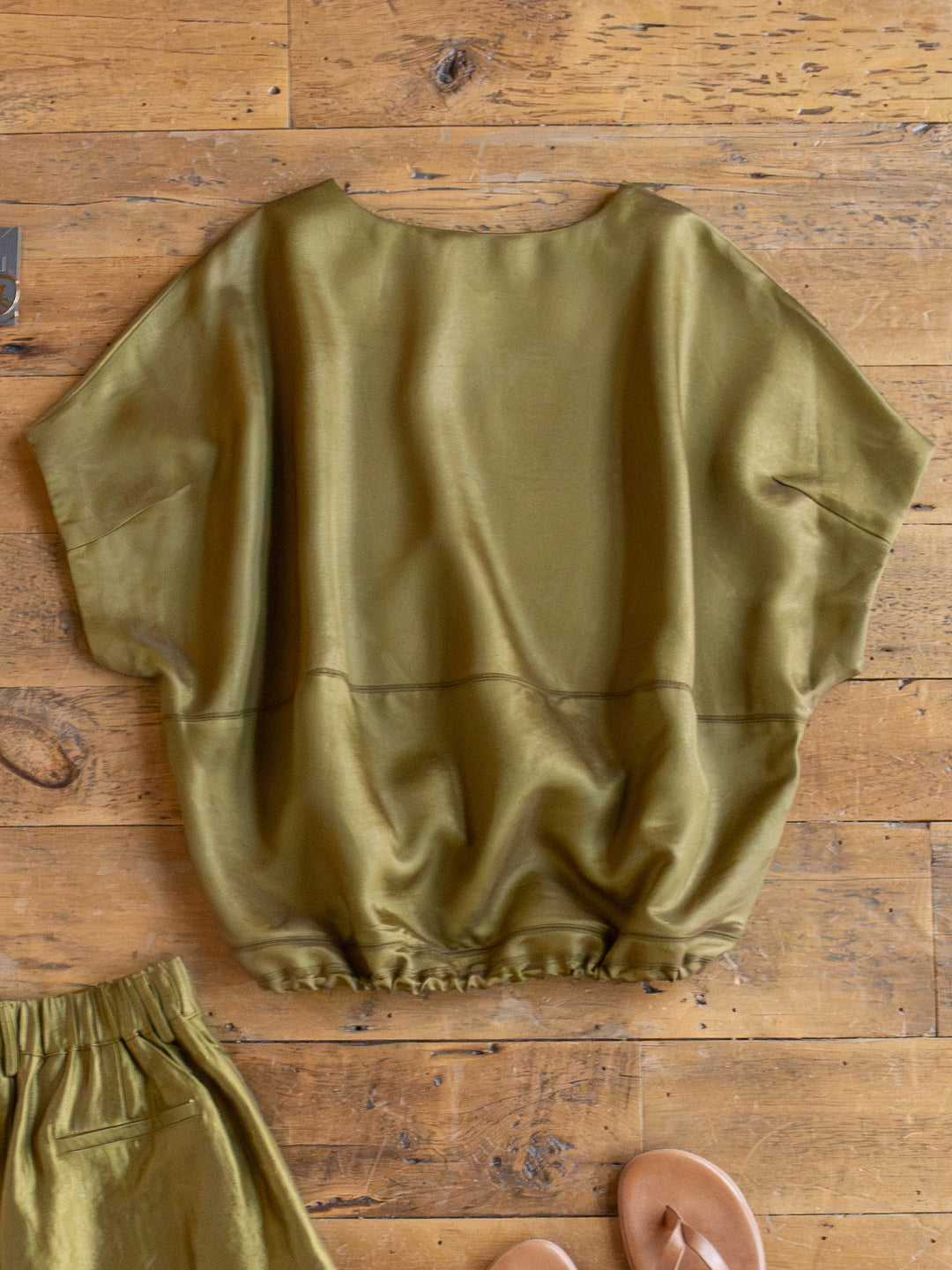Caddo Olive Satin Set