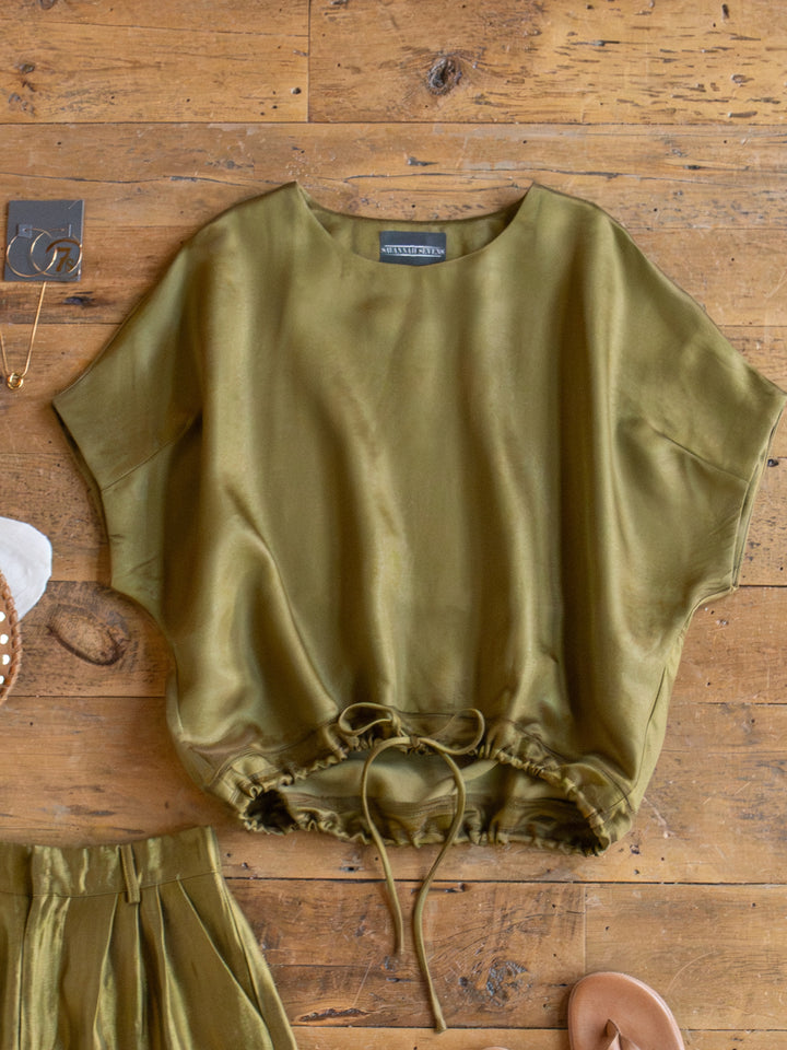 Caddo Olive Satin Set