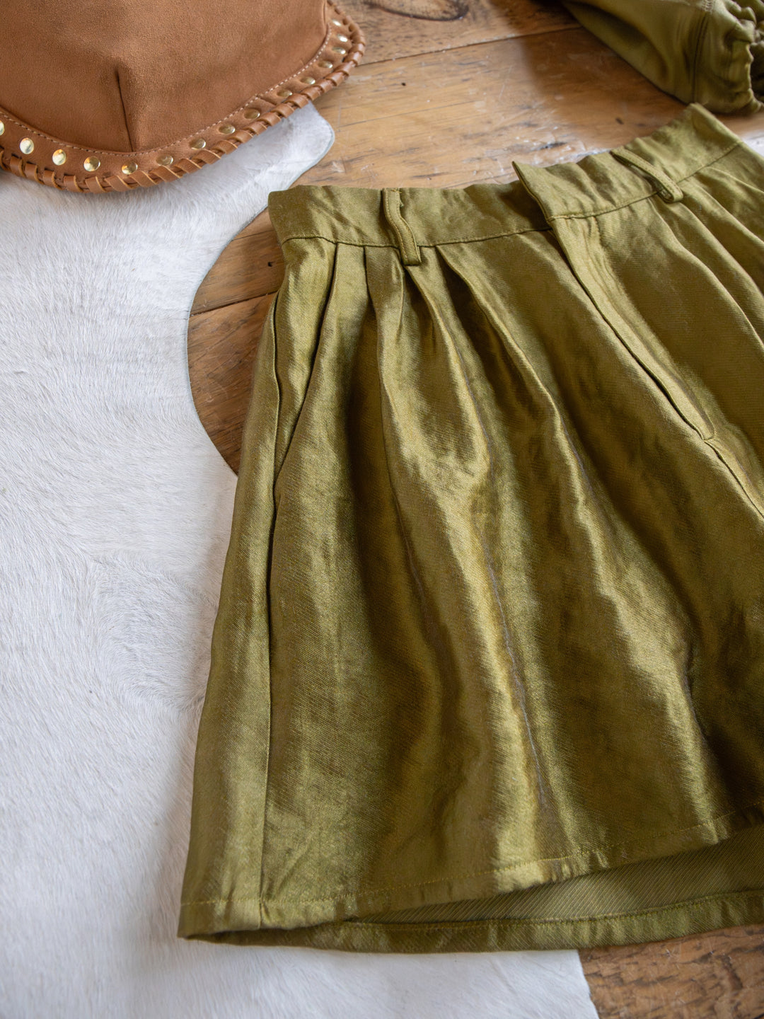 Caddo Olive Satin Set