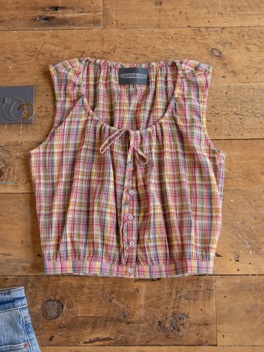 Chikasaw Multi Colored Plaid Tank
